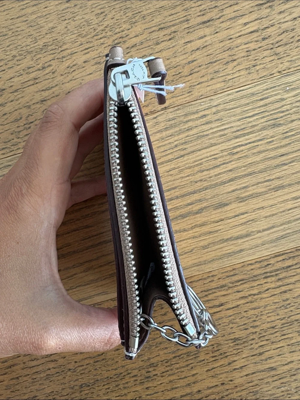 Coach Signature Card Case with Keyring